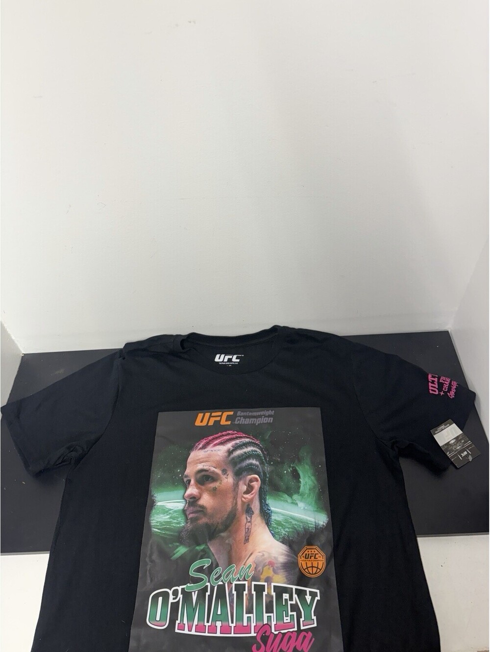UFC Sean O'Malley Suga Bantaweight Champion Black T-Shirt Size M NWT